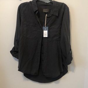 Women’s black button up, never worn. New with tags